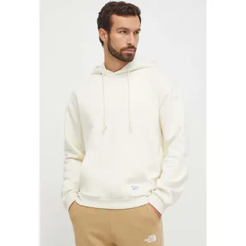 Pánská mikina Mikina Reebok Classic pánská, béžová barva, s kapucí, hladká 100036854 01X, vel. XL