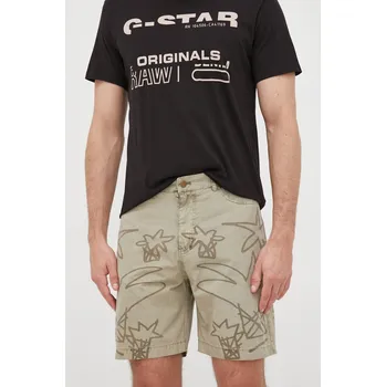 Pánské kraťasy Bavlněné šortky Desigual pánské, zelená barva 22SMPW15 78X, vel. 28