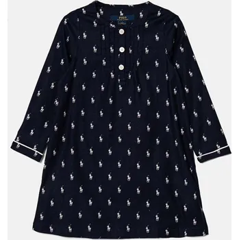 Dámská noční košile Dětská bavlněná noční košile Polo Ralph Lauren tmavomodrá barva, 4P0197 59X, vel. 144-147