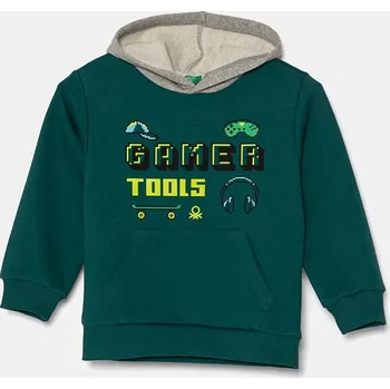 Kojenecké oblečení Kojenecká mikina United Colors of Benetton 3PANG2010.P.Seasonal zelená 79X, vel. 82