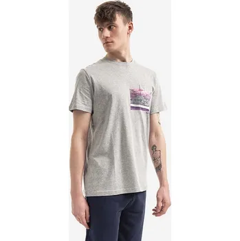 Pánské tričko Bavlněné tričko A.P.C. Elias COEEV.H26090 šedá 90X, vel. S