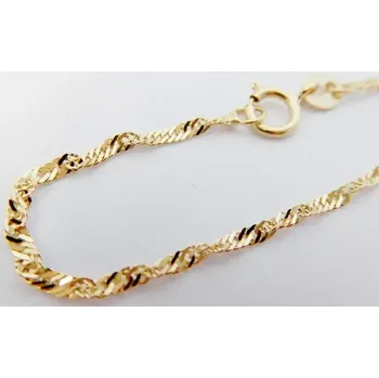 Řetízek Klenoty Budín Pevný dětský přívěskový zlatý řetízek TWIST 36cm 585/0,78gr HK6284 (Klenoty Budín Pevný dětský přívěskový zlatý řetízek TWIST 36cm 585/0,78gr HK6284)