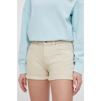 Dámské oblečení Džínové šortky Pepe Jeans STRAIGHT SHORT HW PL801108YH1 béžová 80X, vel. 29