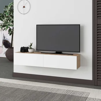 Televizní stolek TV stolek Francy 135 - Sapphire Oak, White