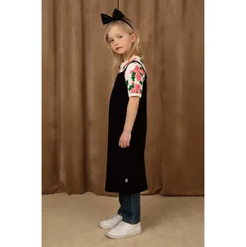 Dívčí šaty Dětské bavlněné šaty Mini Rodini 2415010900 černá 99X, vel. 104-110