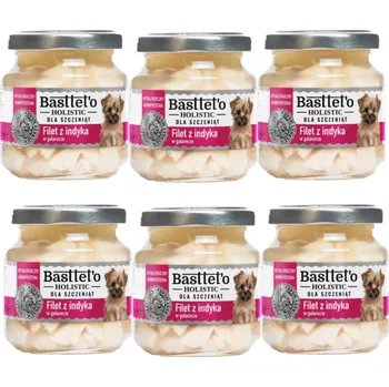 Krmivo pro psa Basttet'o Holistic krůtí filet v galetě pro štěňata 6x130g