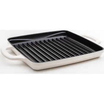 Pánev Smaltovaná litinová grilovací pánev Lodge 28 cm, bílá