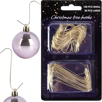 Vánoční dekorace Euro Habitat Vánoční háčky zlaté 150ky