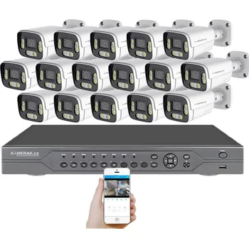 Kompletní kamerový systém PoE IP 16 kamerový set XM-1606B 4MPx CZ menu