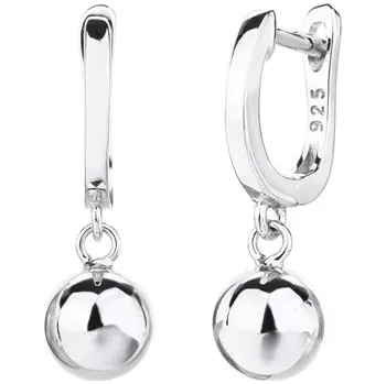 Náušnice Stříbrné visací naušnice s kuličkami STNAU2079F + dárek zdarma