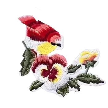 Nášivka Nažehlovací nášivka - ptáček V (10,0 x 7,0 cm)