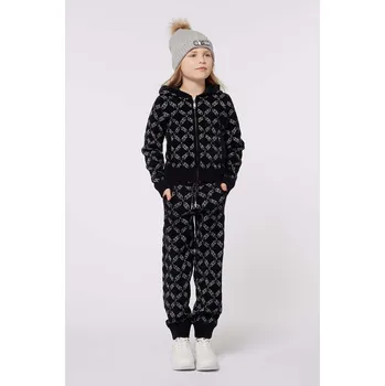 Chlapecká mikina Dětská mikina Michael Kors černá barva, s kapucí, vzorovaná, R30163 R30163.114.150 99X, vel. 114