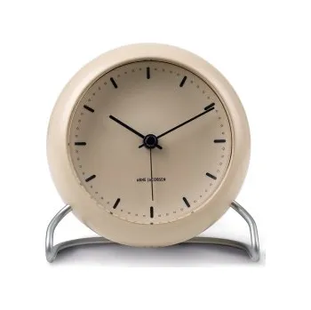 Hodiny Stolní hodiny s budíkem City Hall Beige 11 cm