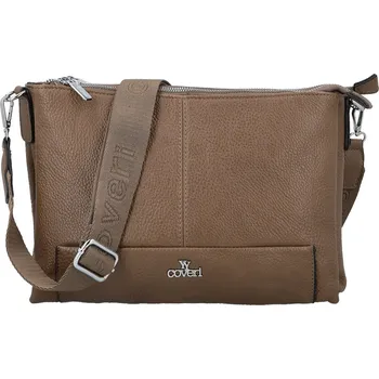 Kabelka Trendy dámská koženková crossbody kabelka Kalle, tmavě béžová