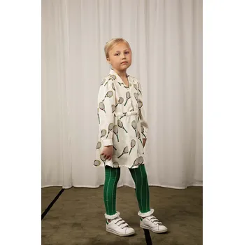 Dívčí šaty Dívčí šaty Mini Rodini Tennis 2425010211 bílá 00X, vel. 104-110