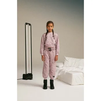 Chlapecká mikina Dětská bavlněná mikina Sisley růžová barva, vzorovaná 3NTDX1039.G.SEASONAL 03X, vel. 130