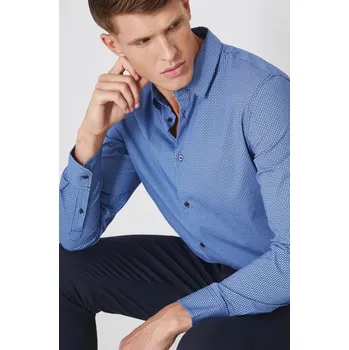 Pánská košile Košile Medicine pánská, tmavomodrá barva, regular, s klasickým límcem RW24.KDM096 59A, vel. S