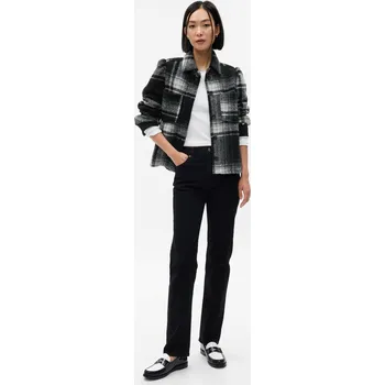 Dámská casual bunda GAP Dámské Vlněná košilová crop bunda GAP Černá XXS (2944378)