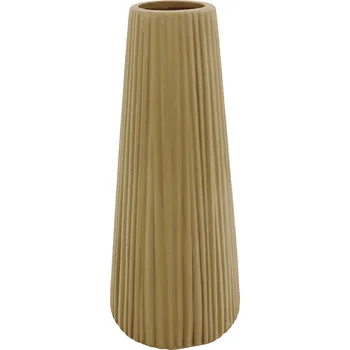 Váza Clay - II.jakost Keramická váza Terra 12,5x12,5x28 cm - světle hnědá matná, II.jakost
