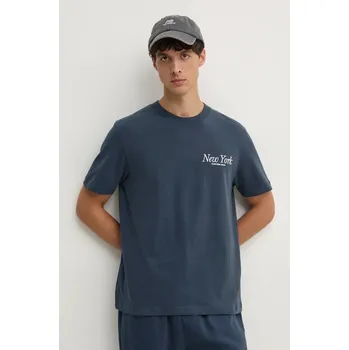 Pánské tričko Bavlněné tričko Calvin Klein Jeans tyrkysová barva, s potiskem, J30J326862 69X, vel. S