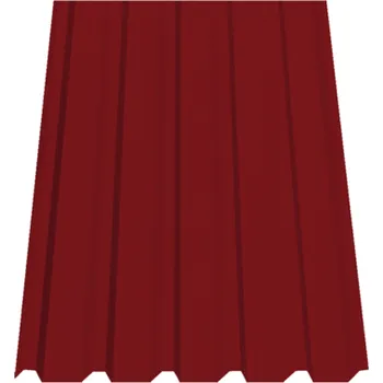 Střešní krytina SATJAM Plech trapézový SAT35 střešní PE25 tl. 0,5 mm RAL 3009 oxidovaně červený