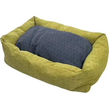 Pelíšek pro psa Pelíšek s polštářem hranatý 70x52x16 Zelený