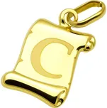 Zlatý přívěsek písmeno "C"