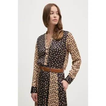 Dámská halenka Halenka La Petite Française PFBANALE hnědá 88X, vel. 38