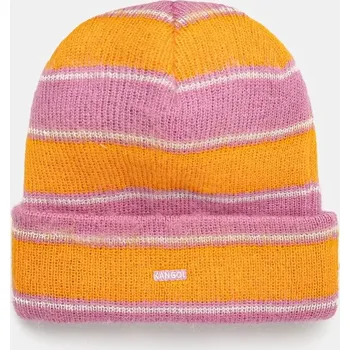 Čepice Čepice Kangol FUZZY STRIPE oranžová barva, K3725.PP692 22A, vel. ONE SIZE