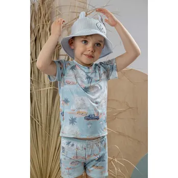 Kojenecká čepice Dětská bavlněná čepice Jamiks VISERYS VISERYS.or.Nak.JLG169.K modrá 05X, vel. 46