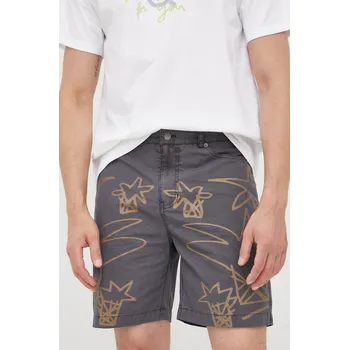 Pánské kraťasy Bavlněné šortky Desigual pánské, šedá barva 22SMPW15 90X, vel. 28