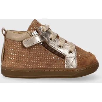 Dámské polobotky Dětské kožené polobotky Shoo Pom hnědá barva P4AFAX0401 82X, EUR 25