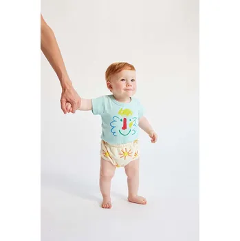 Chlapecké kraťasy Dětské bavlněné šortky Bobo Choses 124AB069 béžová 01X, vel. 92