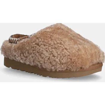 Dámské pantofle Dětské vlněné pantofle UGG TASMAN MAXI CURLY hnědá barva, 1158256K 82X, EUR 31