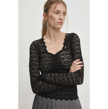 Dámská halenka Halenka Answear.LAB dámská, černá barva, hladká h4568.ijs 99X, vel. S/M