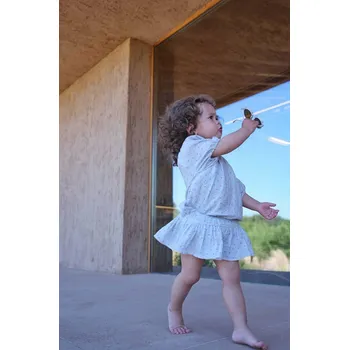 Dětské bavlněné šortky Konges Sløjd vzorované KS4515 modrá 50X, vel. 50-56