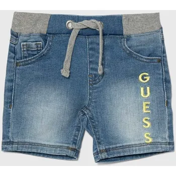 Chlapecké kraťasy Dětské riflové kraťasy Guess nastavitelný pas N4GD15.D4GV0.PPYH modrá 55X, vel. 113-118