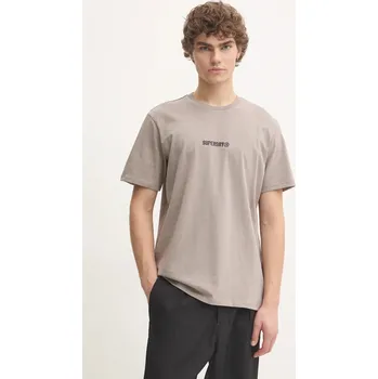 Pánské tričko Bavlněné tričko Superdry šedá barva, s aplikací, M1012028A-1PC M1012028A.1PC 90X, vel. S