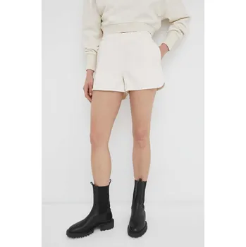 Dámské kraťasy Kraťasy G-Star dámské, béžová barva, hladké, high waist D23188.D372 01X, vel. L