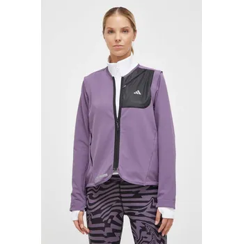 Pánská větrovka Běžecká bunda adidas Performance Ultimate Conquer the Elements COLD.RDY fialová barva IM1916 45X, vel. M