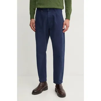 Pánské kalhoty Bavlněné kalhoty United Colors of Benetton tmavomodrá barva, ve střihu chinos, 43OZUE01M 59X, vel. 31