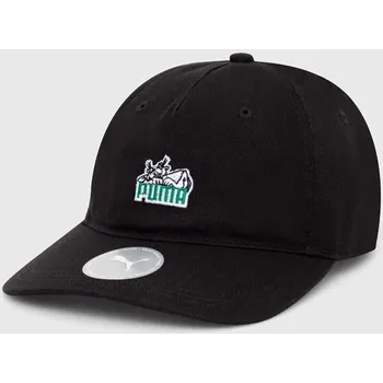 Čepice Bavlněná baseballová čepice Puma Skate Relaxed Low Curve 025131 černá 99X, vel. ONE SIZE