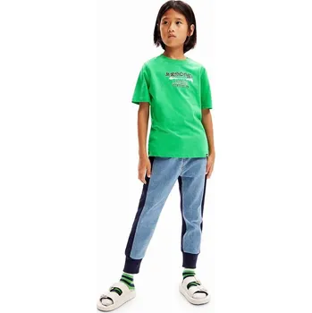 Chlapecké tričko Dětské bavlněné tričko Desigual 24SBTK06 zelená 77X, vel. 116