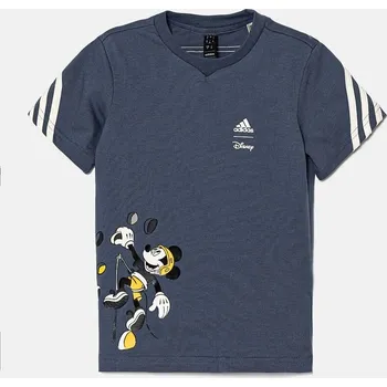 Dětská móda Bavlněné dětské tričko adidas x Disney, I DY MM T IV7363 modrá 55X, vel. 68