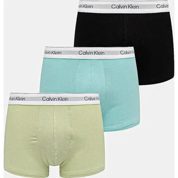 Pánské spodní prádlo Boxerky Calvin Klein Underwear 3-pack LV00NB4392 zelená 70X, vel. S