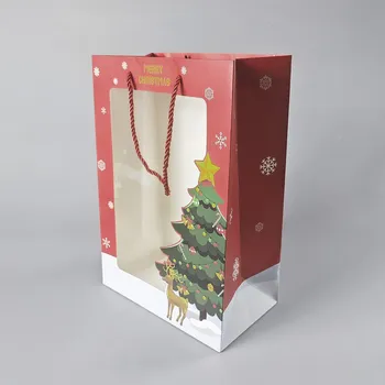 Vánoční dekorace Cake star Vánoční taška červená 35x24x14cm