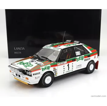 Kyosho Lancia Delta Hf Integrale 4wd (night Version) Team Lancia Totip N 1 Winner Rally Targa Florio 1987 Dario Cerrato - Giuseppe Cerri 1:18 Bílá Červená Zelená