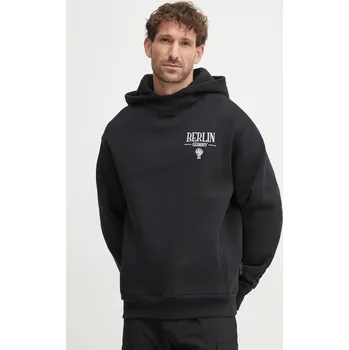 Pánská mikina Mikina Alpha Industries pánská, černá barva, s kapucí, s aplikací, 148340 99X, vel. S