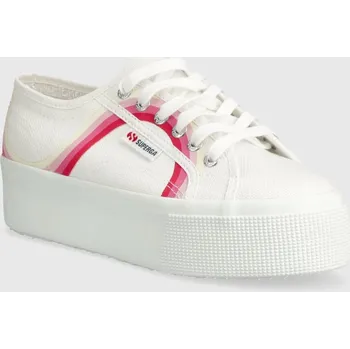Dámské tenisky Tenisky Superga 2790 ROUND STRIPES dámské, bílá barva, S4128TW 00X, EUR 40