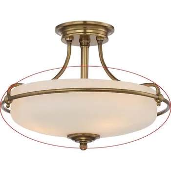 Stínidlo Quoizel - Náhradní sklo k přisazenému lustru GRIFFIN